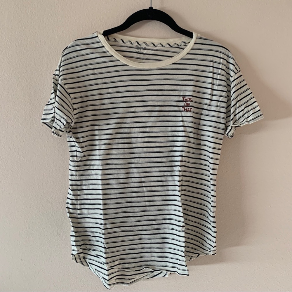Madewell Striped “This Or That” shirt / Sz Sm